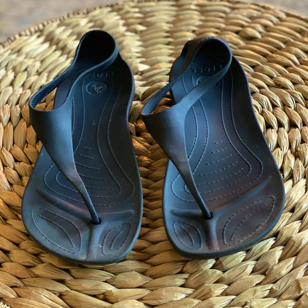 Crocs Sexi Flip Sandals Black Size 9